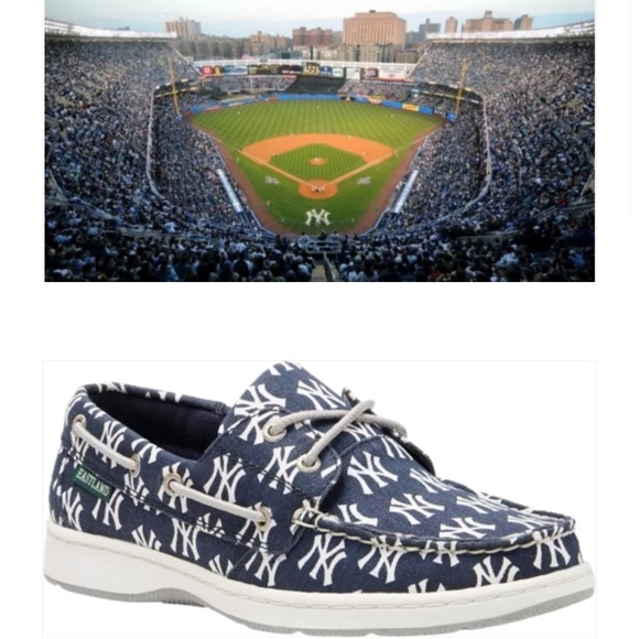 MLB Authentic 6 New York Yankees Eastland Summer Boat Shoes - Navy NIB - Picture 1 of 10
